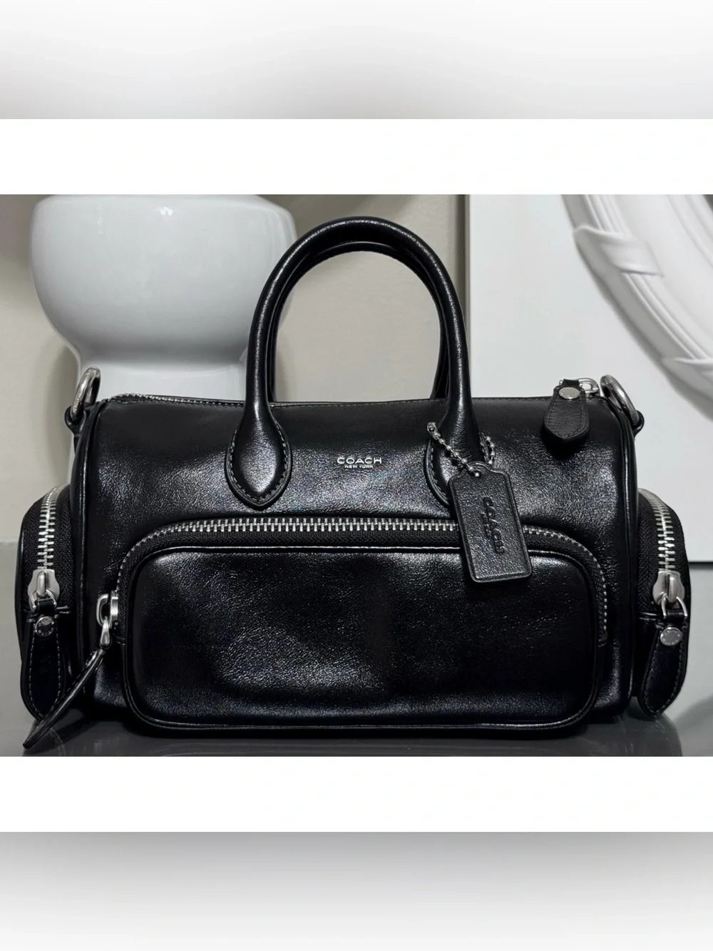 COACH Compass Bag 25 With Pockets, BLACK